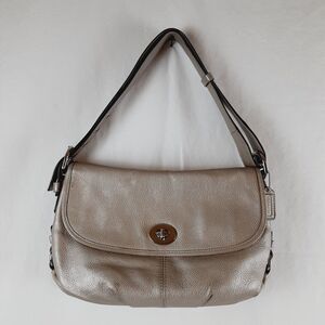 Coach 15170 Legacy Turnlock Flap Convertible Shoulder Bag Crossbody Metallic